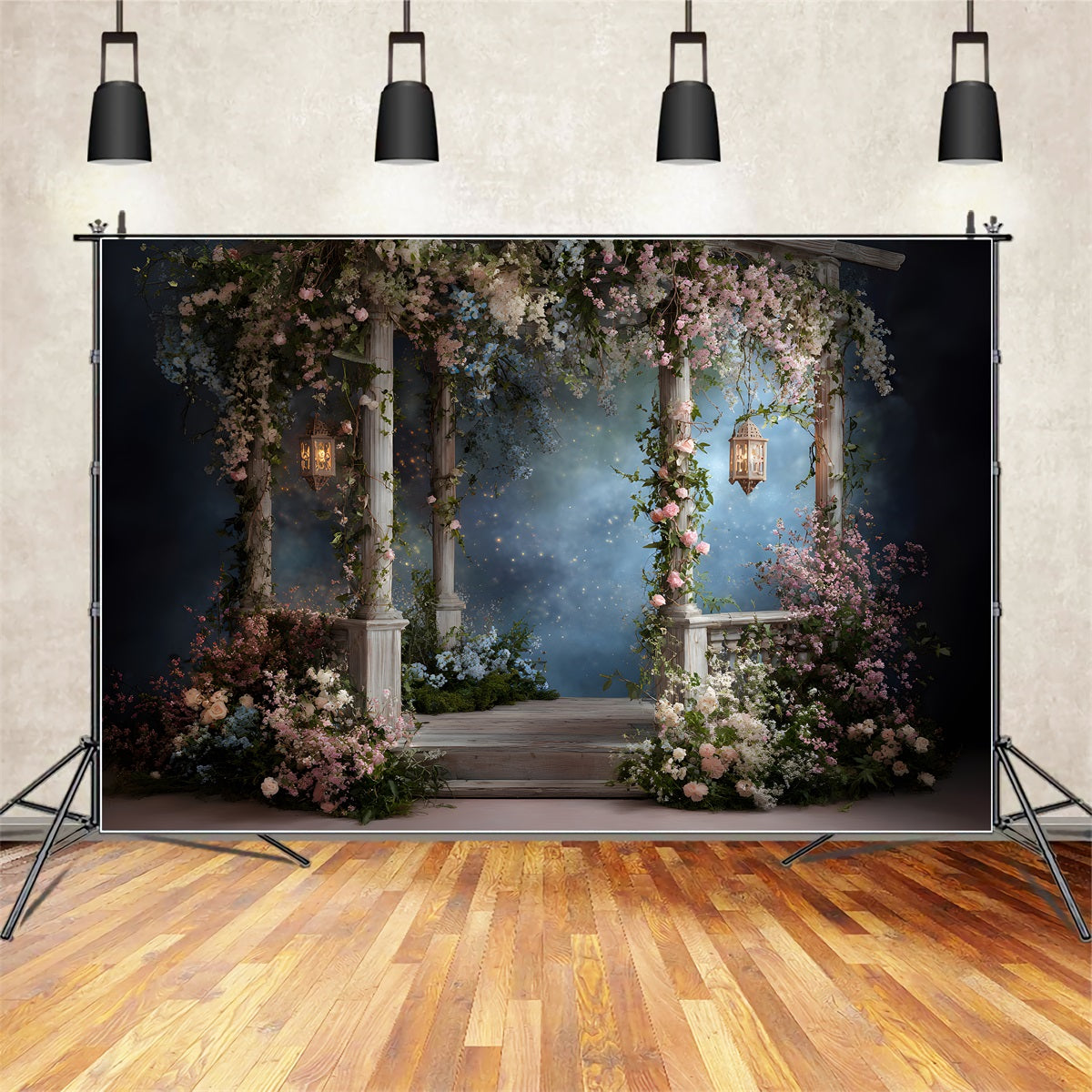 Simple Mother's Day Backdrop Whimsical Lantern Floral Archway Mothers Day Picture Backdrop By Magali