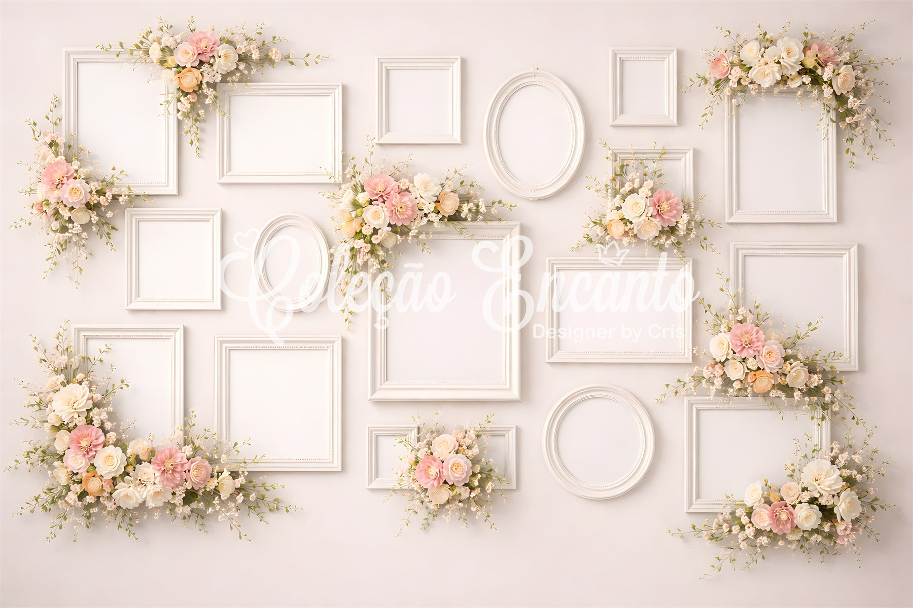 Mother's Day Backdrop Ideas Pastel Floral Frame Gallery Wall Photo Booth Mothers Day Backdrop By Magali