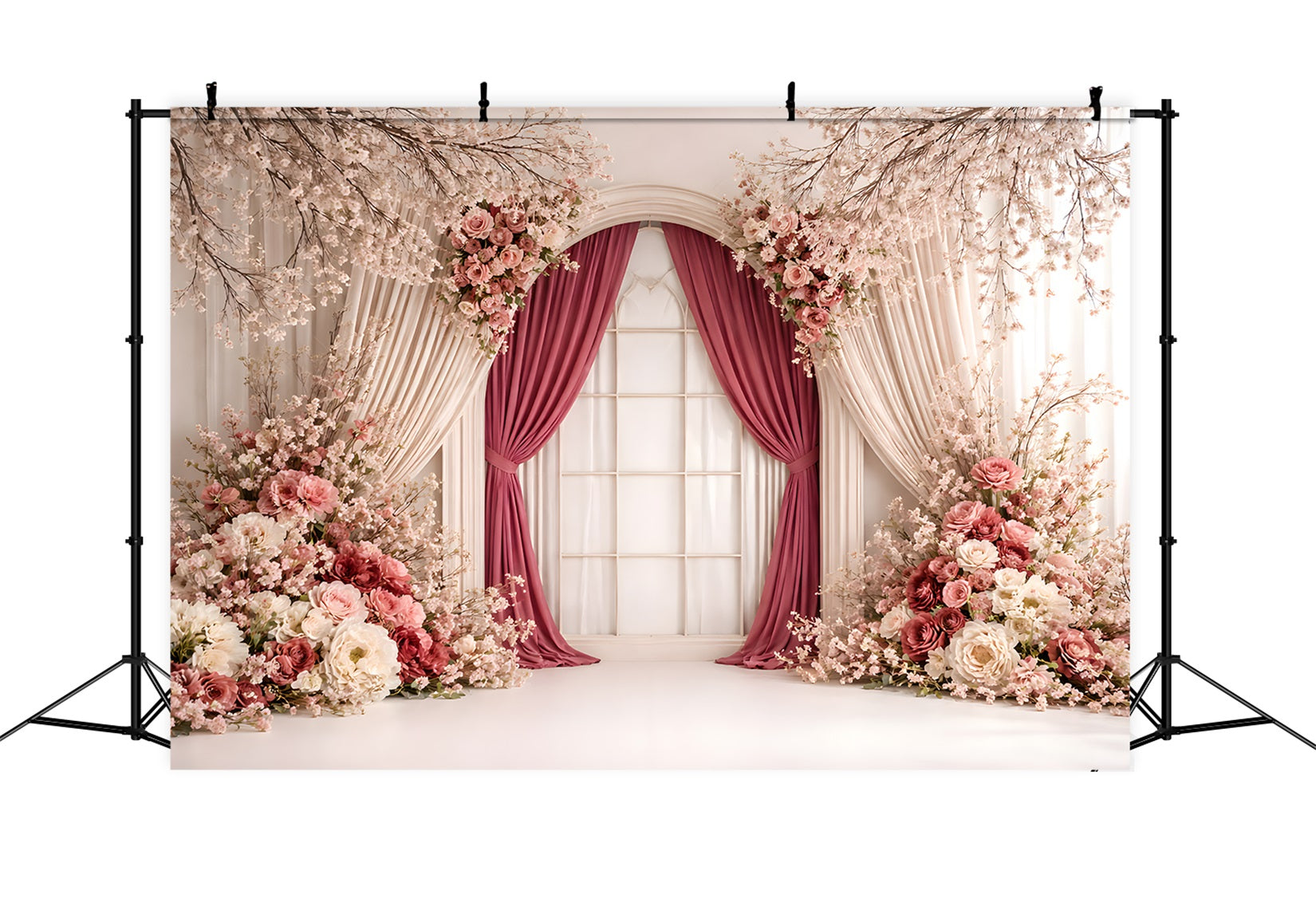 Mothers Day Backdrop Ideas Blush Blossom Window Curtain Garden Simple Mother's Day Backdrop By Magali
