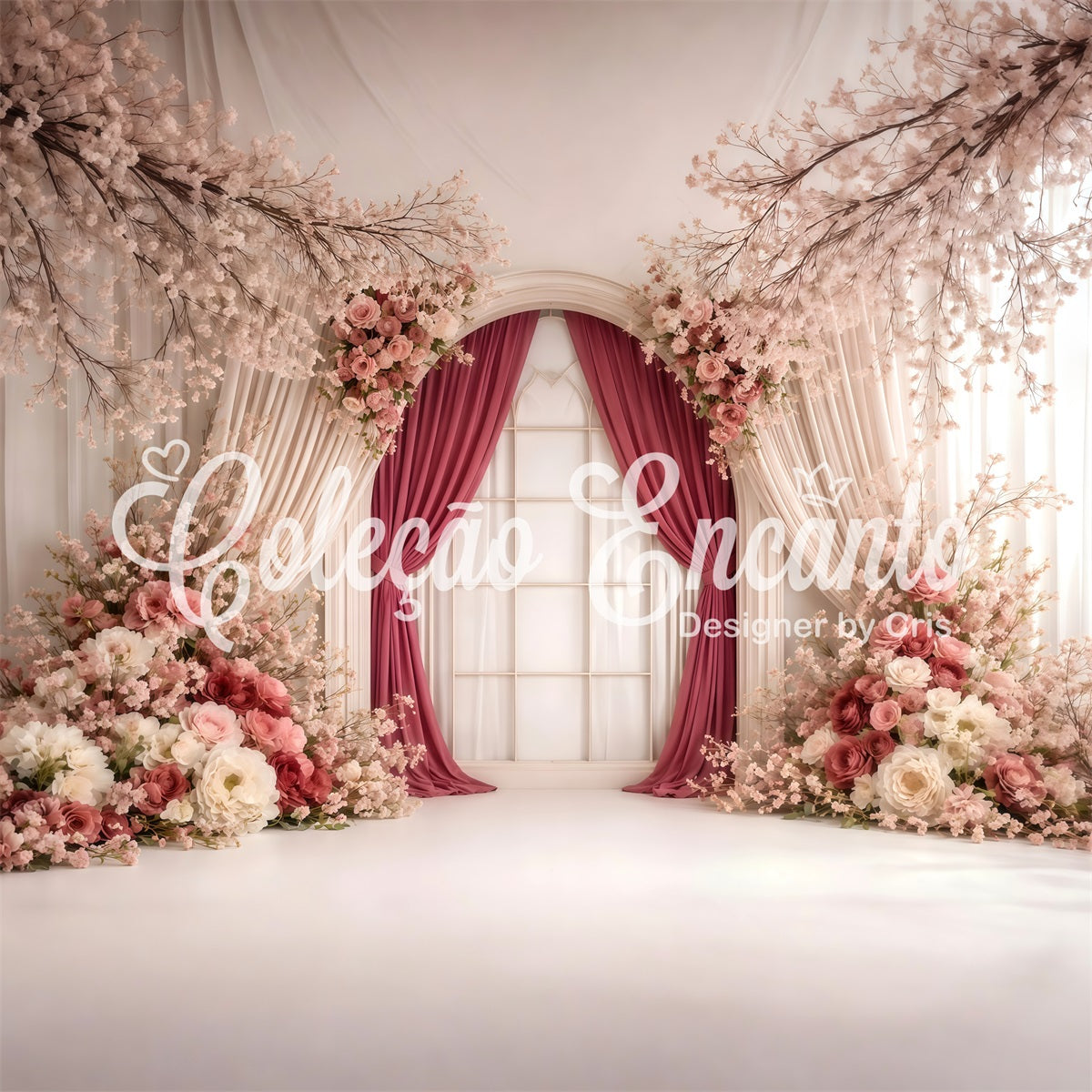 Mothers Day Backdrop Ideas Blush Blossom Window Curtain Garden Simple Mother's Day Backdrop By Magali