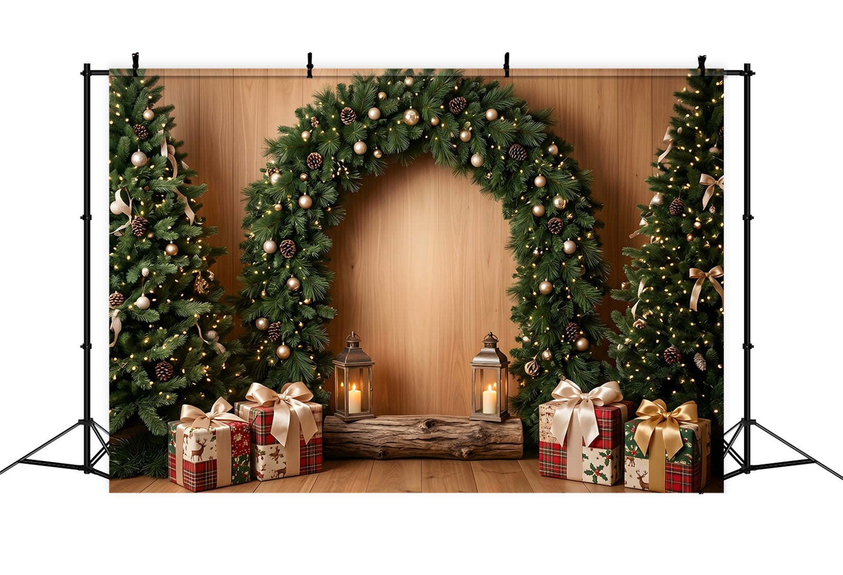 Diy Christmas Backdrop Ideas Woodland Pine Arch Gift Christmas Backdrops For Photos CEM65-194