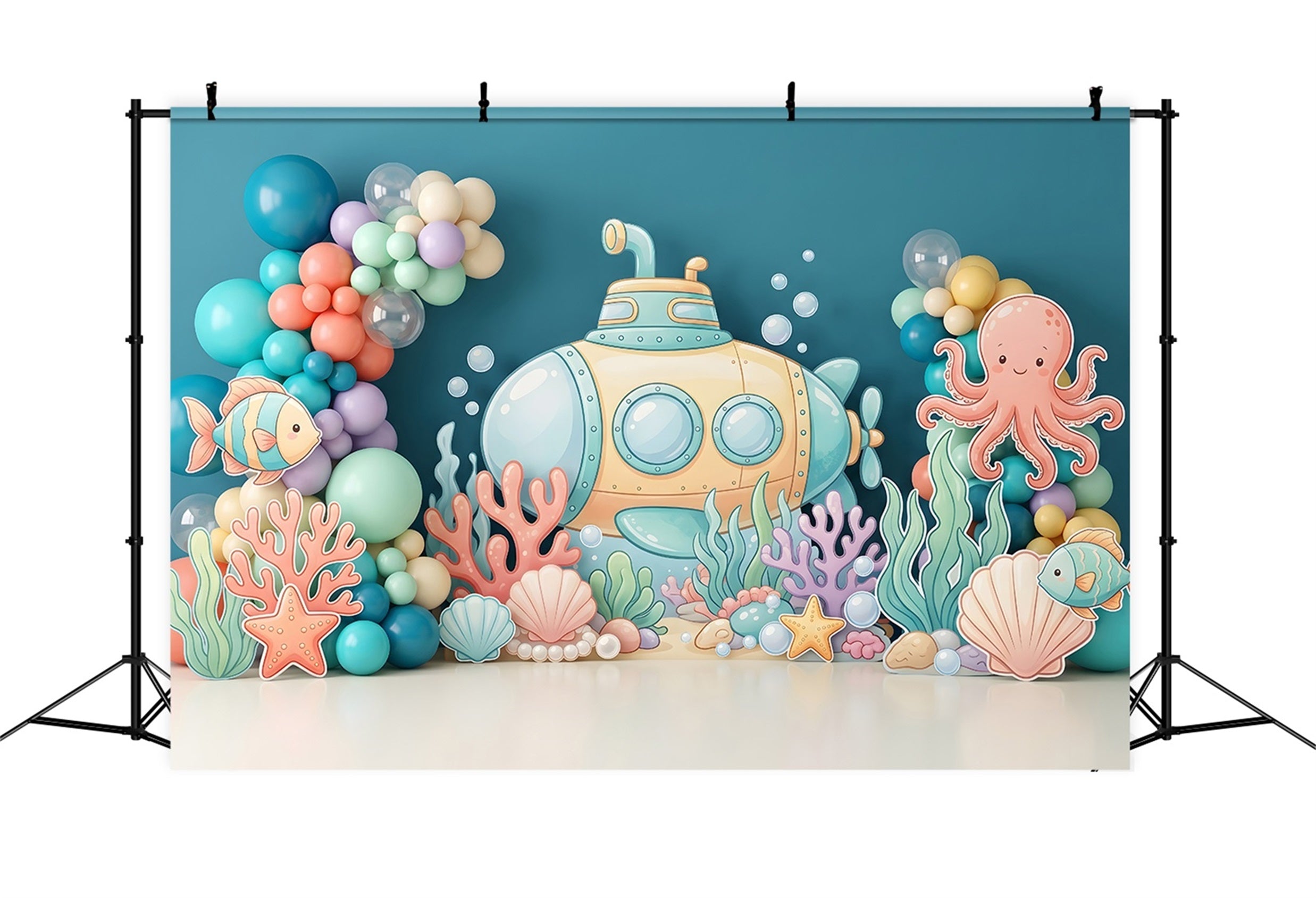 Backdrops for Newborn Photography Submarine Ocean Coral Balloon Garden Childrens Photo Backdrops CEM65-63
