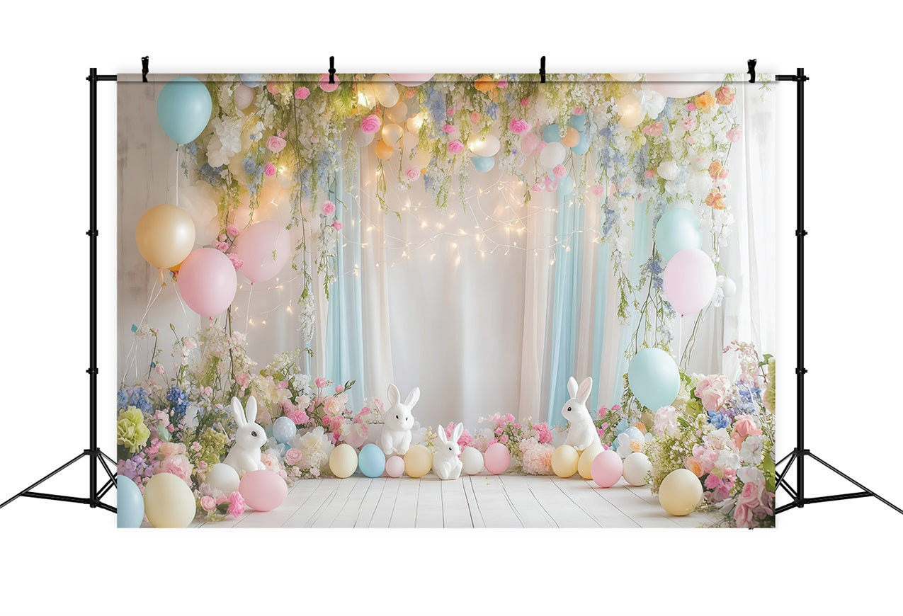 Easter Backdrop Floral Vine Balloon Backdrop CJJ-161