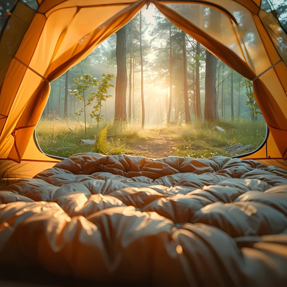 Forest Photo Backdrop Morning Misty Forest Camping Backdrop CJJ2-41