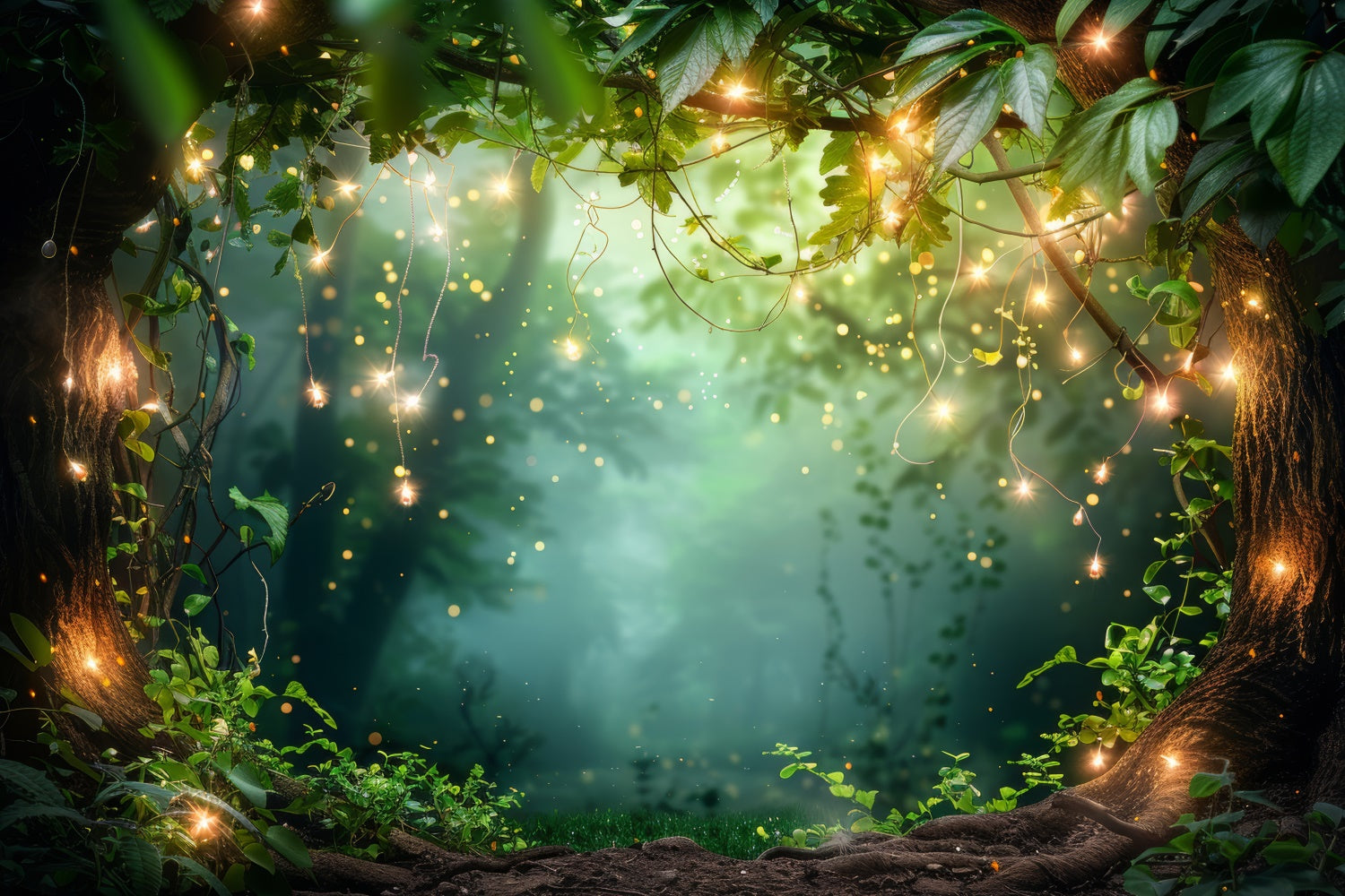 Forest Backdrop Ideas Enchanted Glow Forest Archway Backdrop CJJ2-45