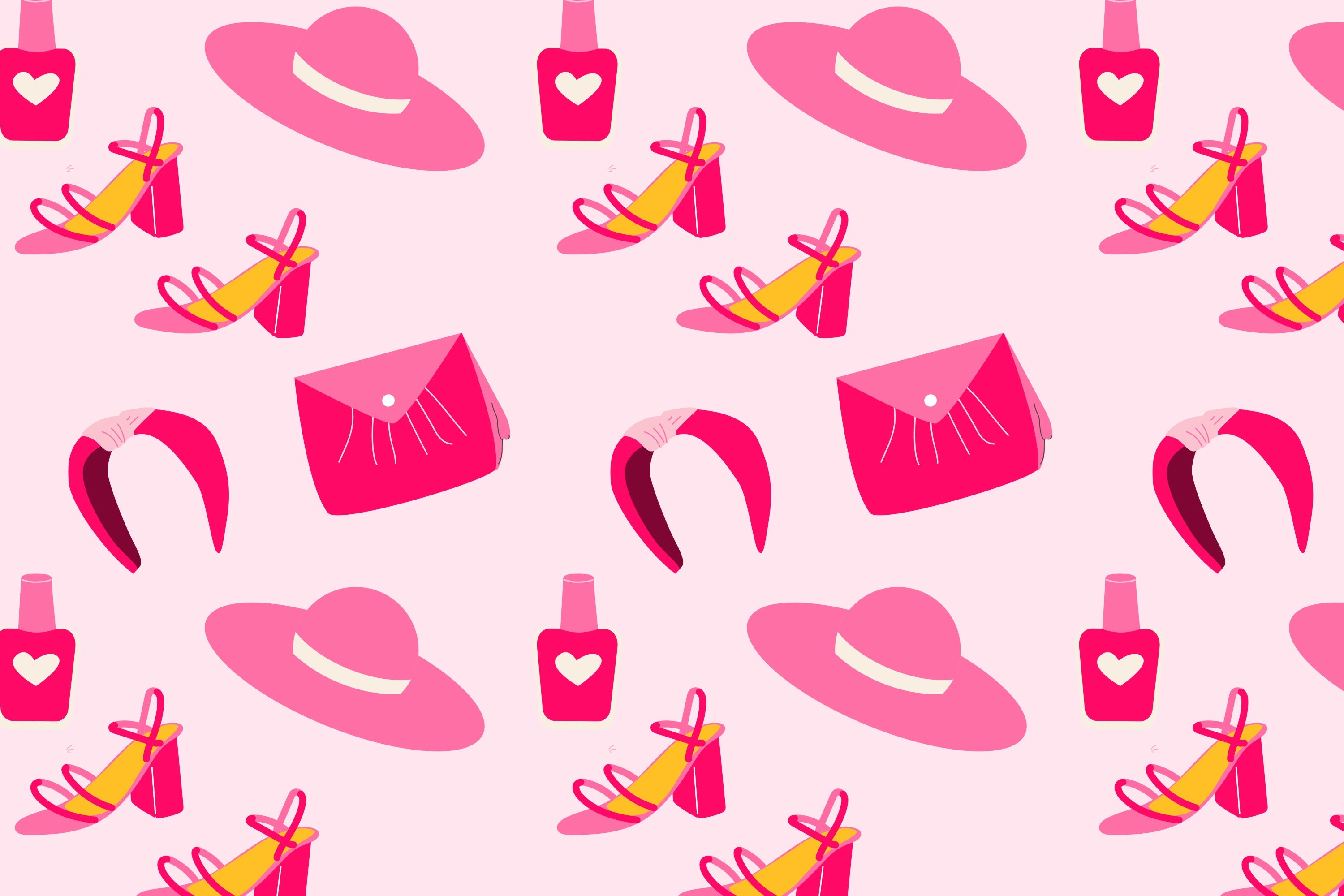 Pink Girl Backdrop Pink Glam Fashion Accessories Backdrop CJJ2-69