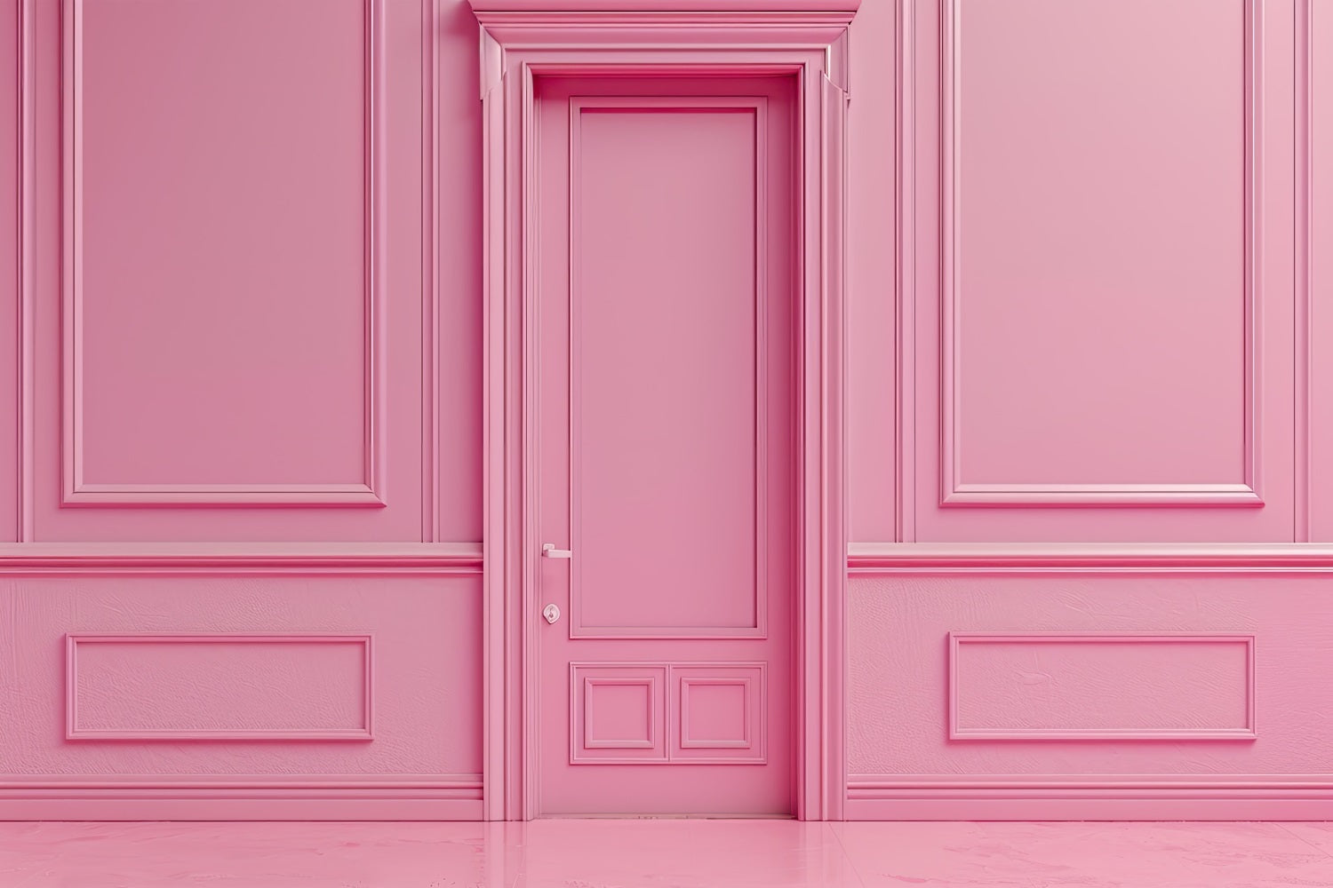 Pink Girl Backdrop Minimalist Door Wall Backdrop CJJ2-86