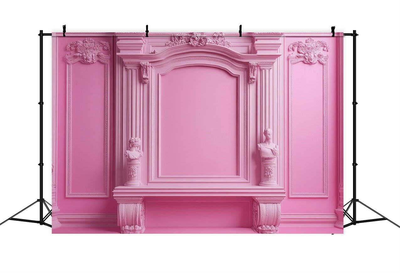 Backdrop Fashion Doll Backdrop Victorian Pink Wall Backdrop CJJ2-93