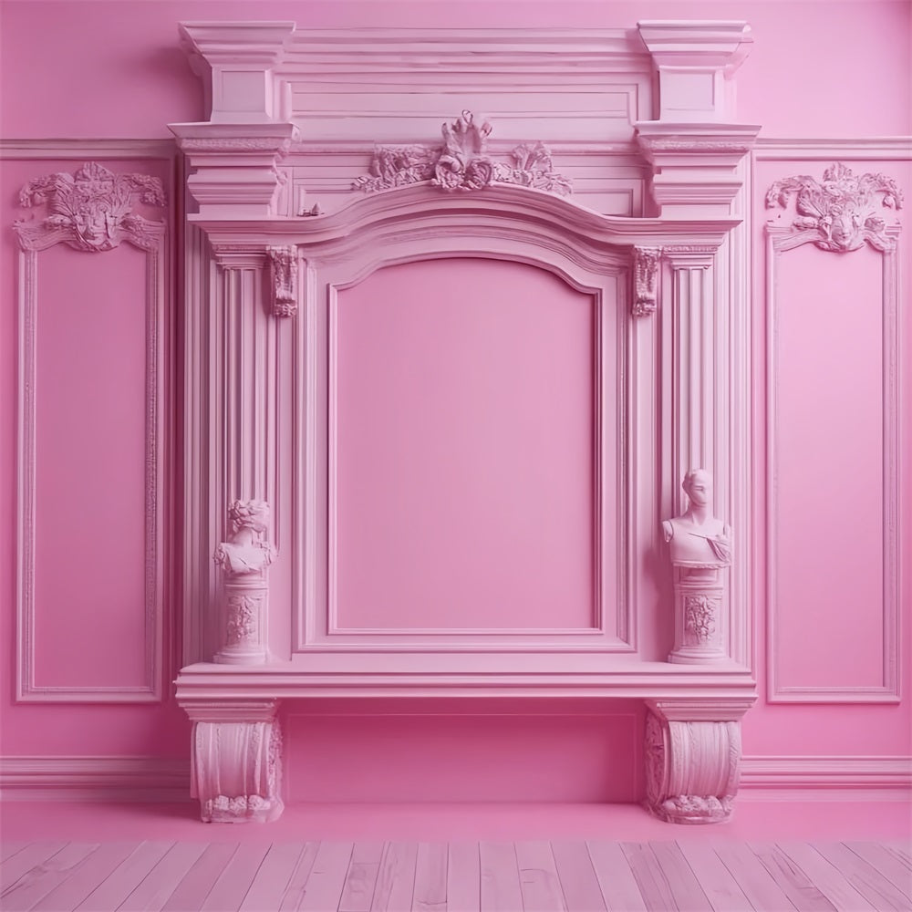 Backdrop Fashion Doll Backdrop Victorian Pink Wall Backdrop CJJ2-93