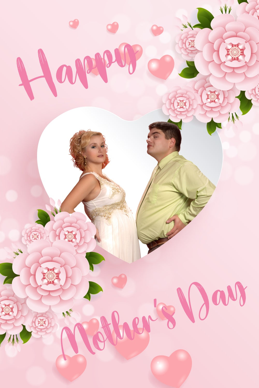 Mother's Day Backdrop Delicate Blush Rose Love Custom Backdrop CJJ3-105