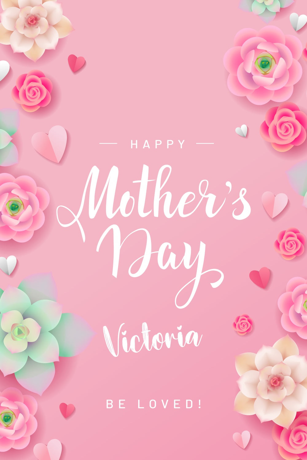 Backdrops For Mother's Day Charming Pastel Floral Custom Backdrop CJJ3-109