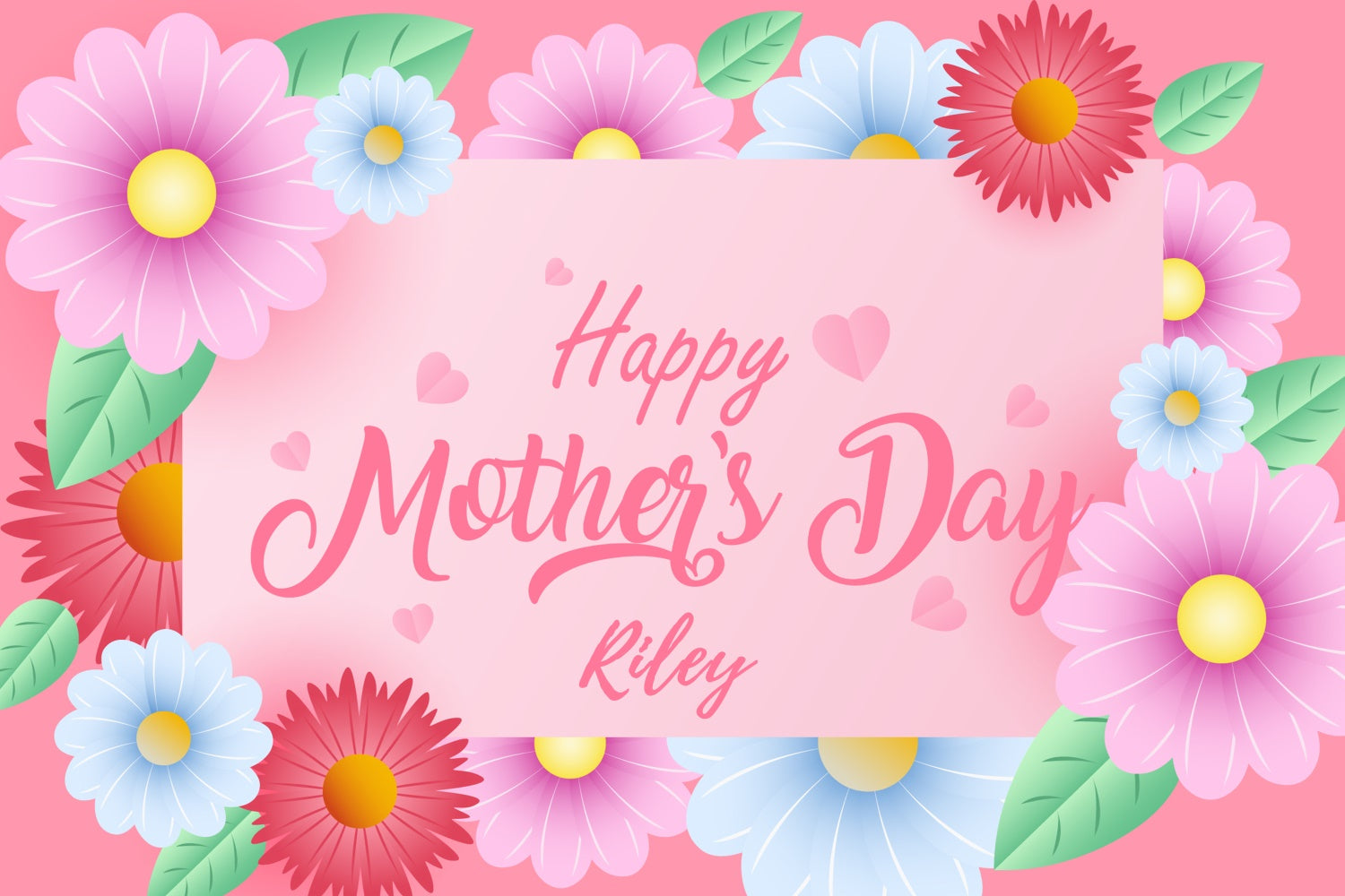 Mother's Day Backdrop Lovely Blooming Daisy Customized Backdrop CJJ3-118