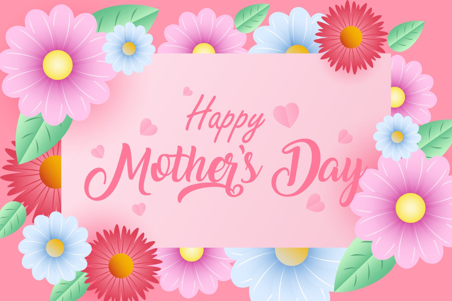 Mother's Day Backdrop Lovely Blooming Daisy Customized Backdrop CJJ3-118