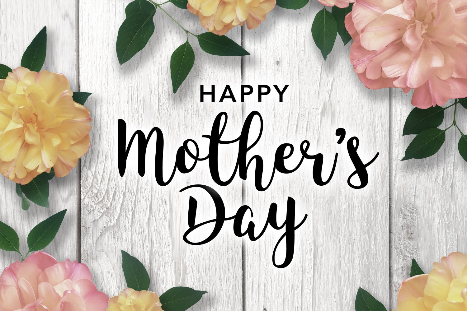Backdrops For Mother's Day Vintage Floral Wooden Custom Backdrop CJJ3-138