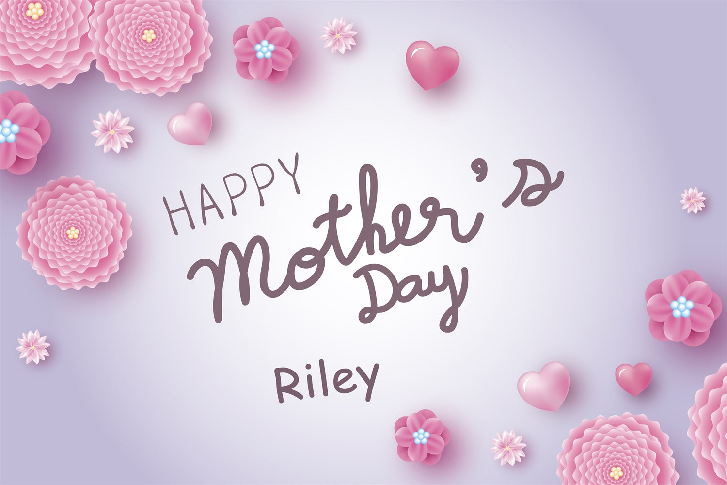 Mothers Day Backdrops Serene Pastel Floral Personalized Backdrop CJJ3-141