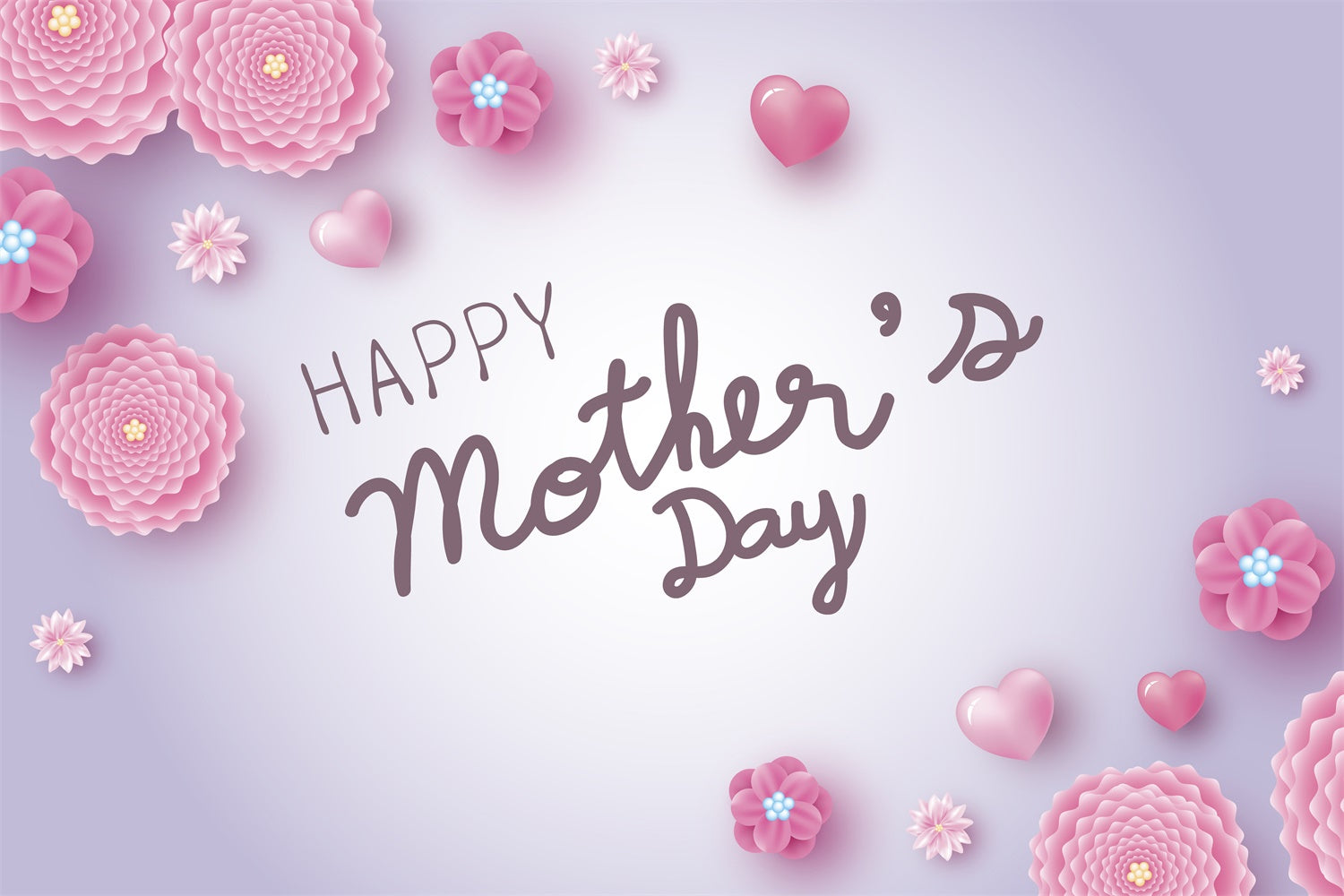 Mothers Day Backdrops Serene Pastel Floral Personalized Backdrop CJJ3-141