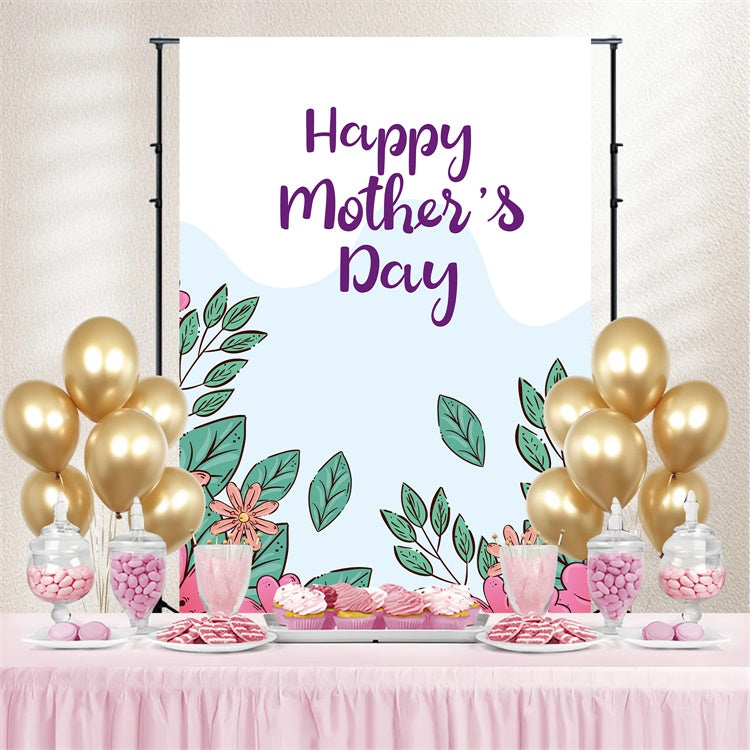 Mother's Day Backdrops Gentle Pastel Wildflower Custom Backdrop CJJ3-150