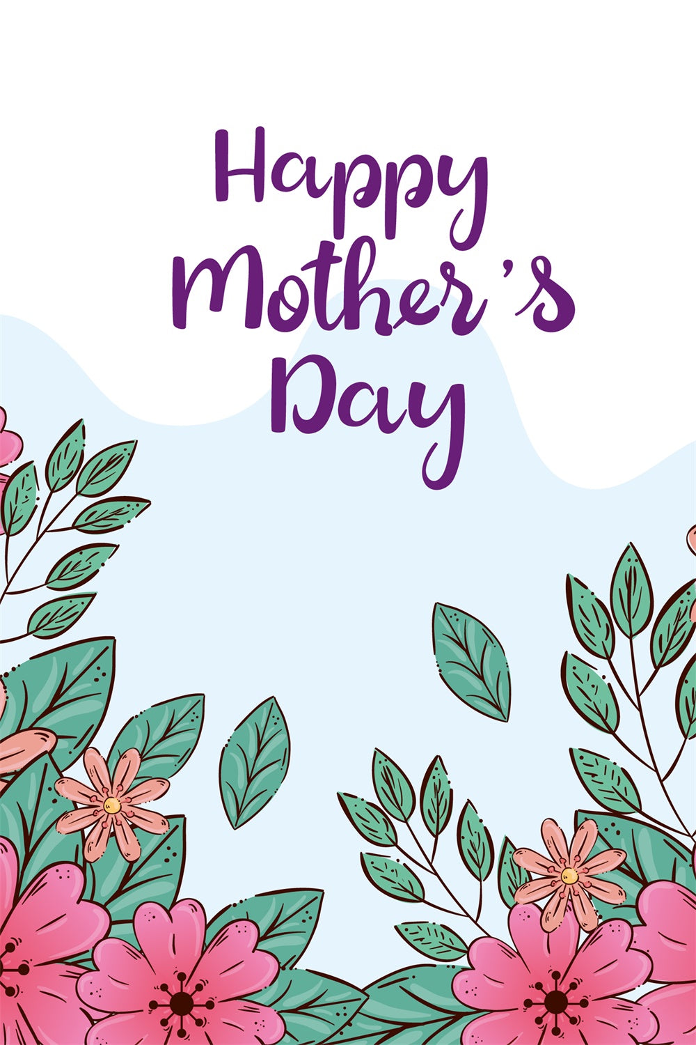 Mother's Day Backdrops Gentle Pastel Wildflower Custom Backdrop CJJ3-150