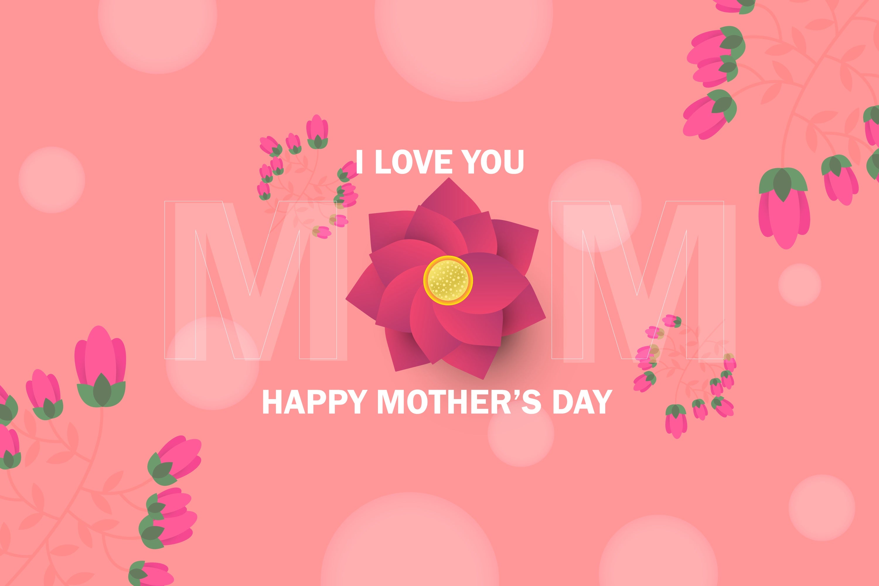Mother's Day Backdrops Charming Blush Lotus Customized Backdrop CJJ3-158