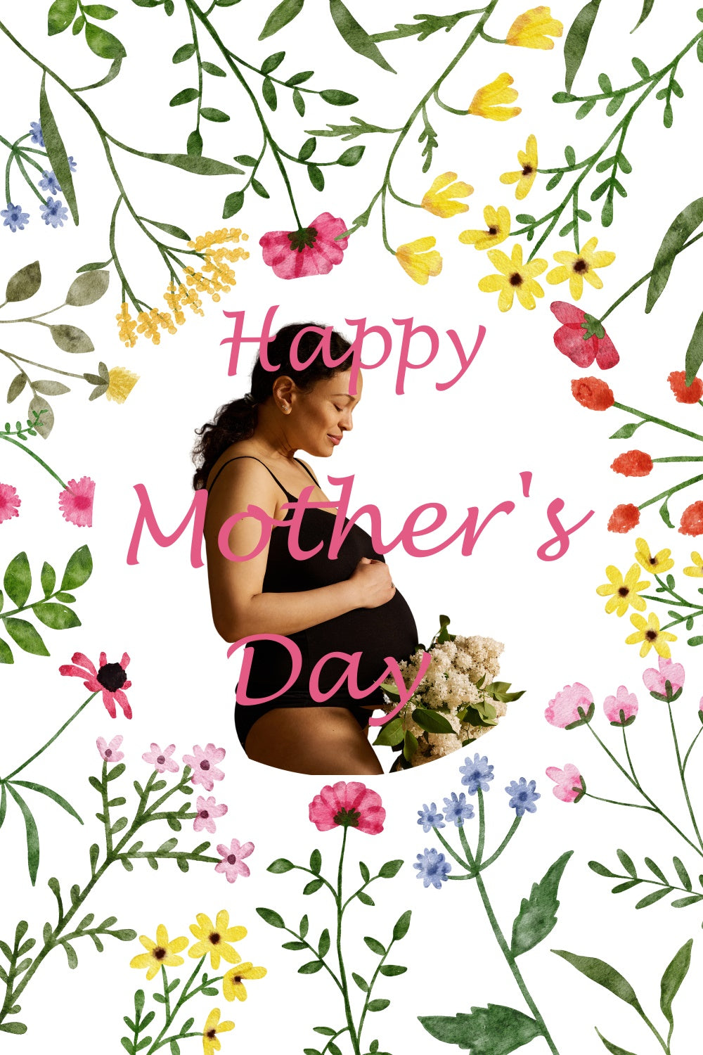 Mothers Day Photo Backdrops Vibrant Botanical Frame Custom Backdrop CJJ3-165