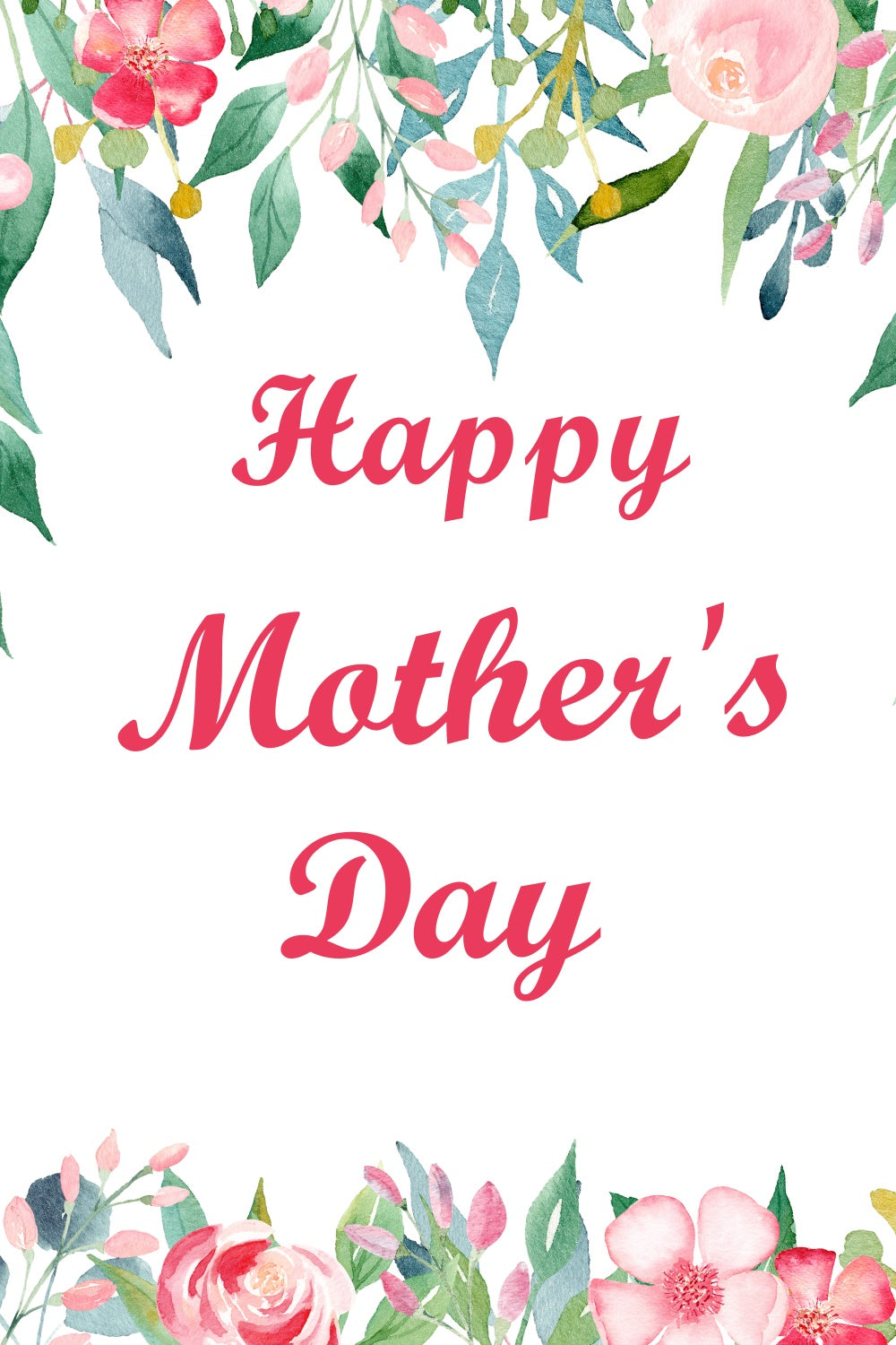 Mothers Day Backdrop Delicate Watercolor Floral Custom Backdrop CJJ3-172