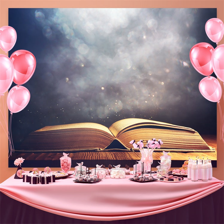 World Book Day Backdrop Mystical Book Glow Backdrop CJJ3-50