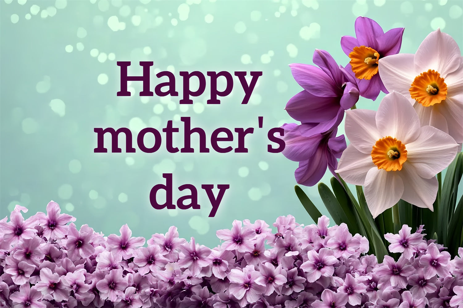 Backdrops For Mother's Day Elegant Floral Bokeh Custom Backdrop CSH3-116