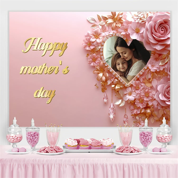 Backdrops For Mother's Day Luxe Pink Petal Personalized Backdrop CSH3-126