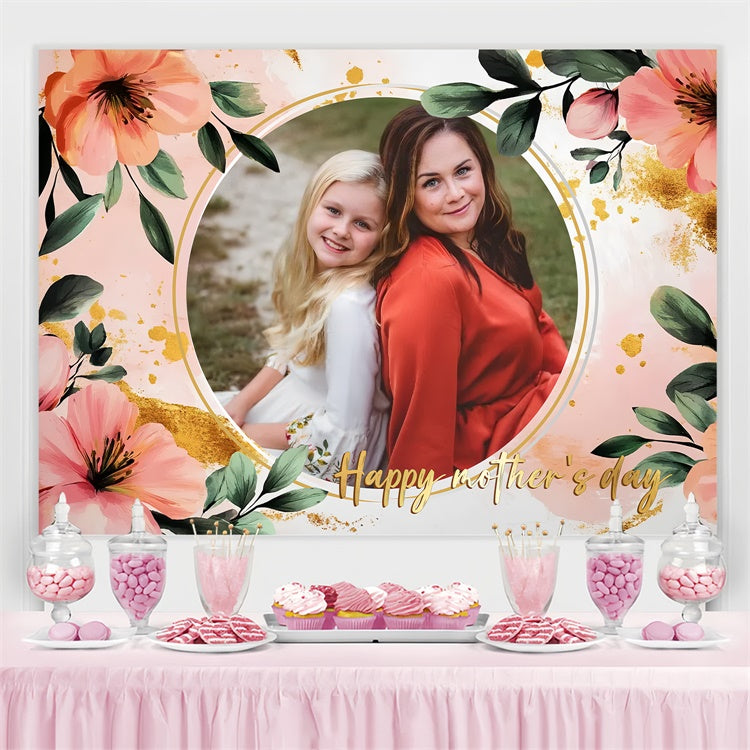 Mothers Day Backdrops Soft Floral Elegance Personalized Backdrop CSH3-130