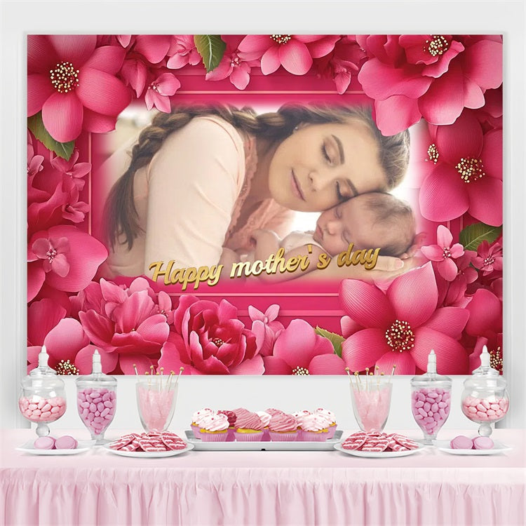 Mothers Day Backdrops Soft Petal Love Personalized Backdrop CSH3-144