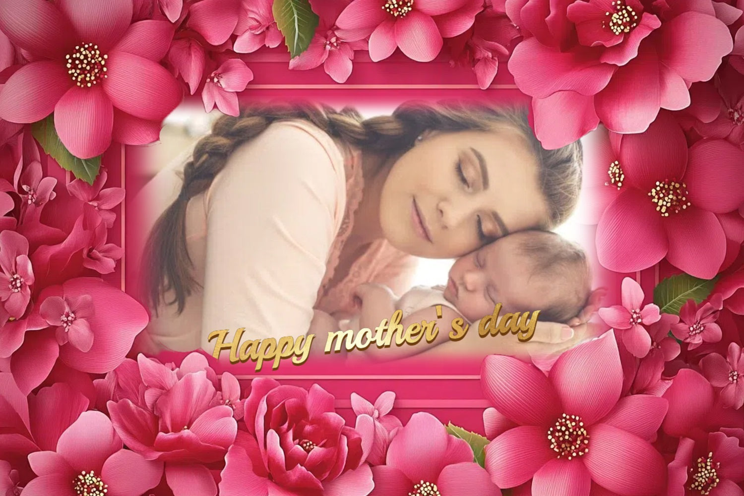 Mothers Day Backdrops Soft Petal Love Personalized Backdrop CSH3-144