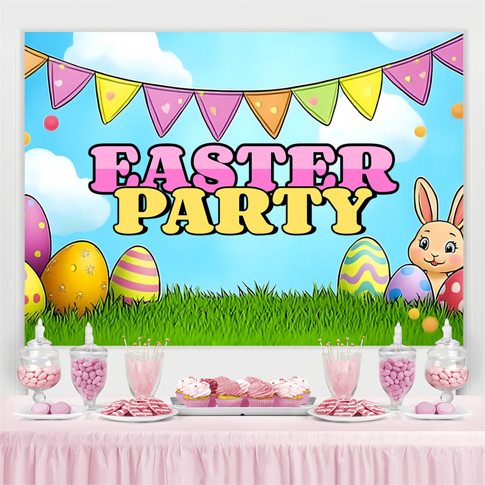 Easter Backdrops Colorful Cartoon Party Personalized Backdrop CSH3-232