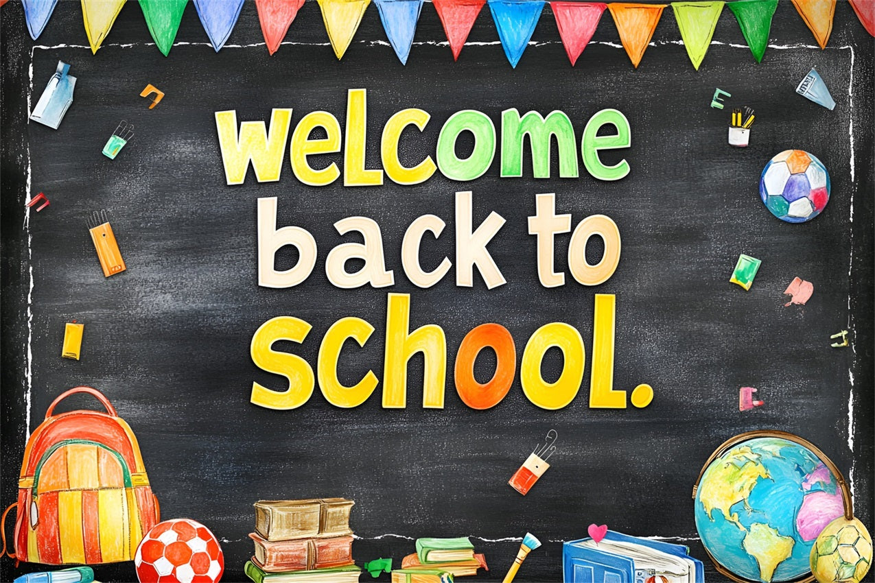 Back To School Backdrop Ideas Classroom Blackboard Theme Backdrop CSH3-47