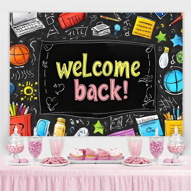 Backdrop Back To School Creative Classroom Blackboard Backdrop CSH3-49