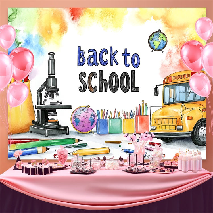 Back To School Backdrop Ideas Science Learning Supplies Backdrop CSH3-51