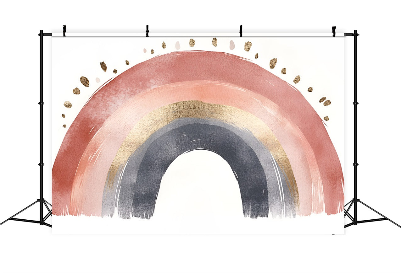 Boho Arch Backdrop Golden Rainbow Arch Backdrop CSH4-127