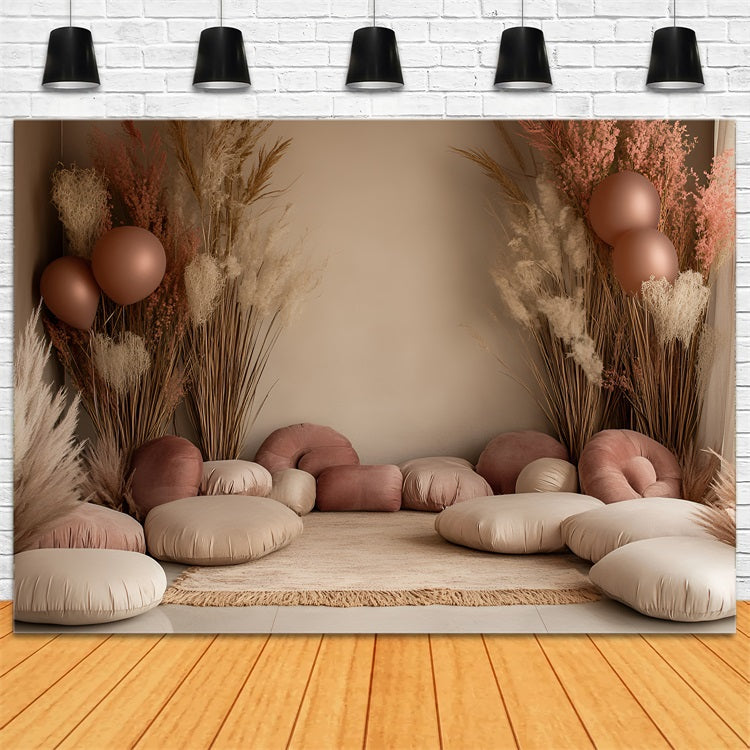 Bohemian Backdrop Balloon Pillow Corner Backdrop CSH4-140