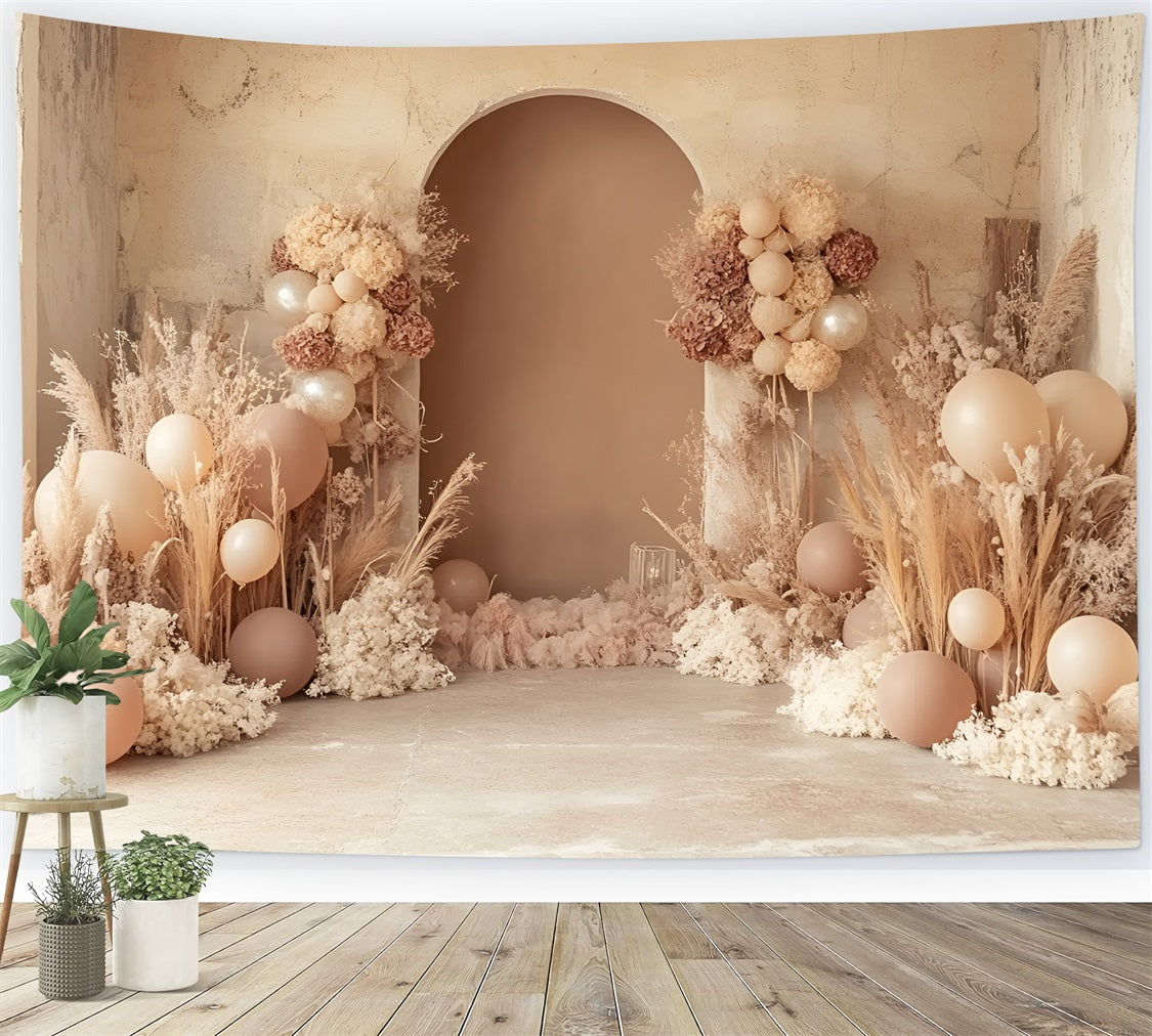 Boho Arch Backdrop Hydrangea Arch Balloon Backdrop CSH4-149