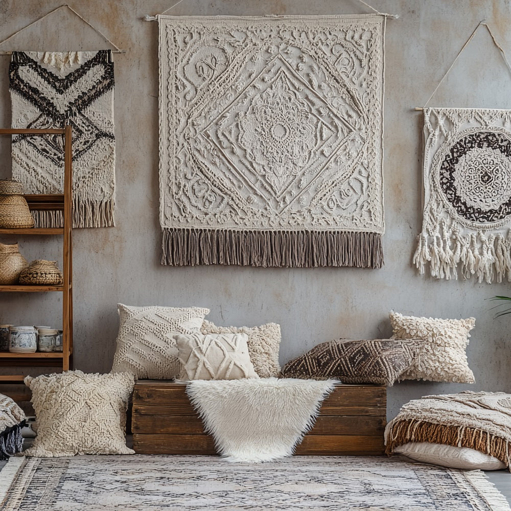 Boho Photography Backdrop Woven Tapestry Wall Backdrop CSH4-153