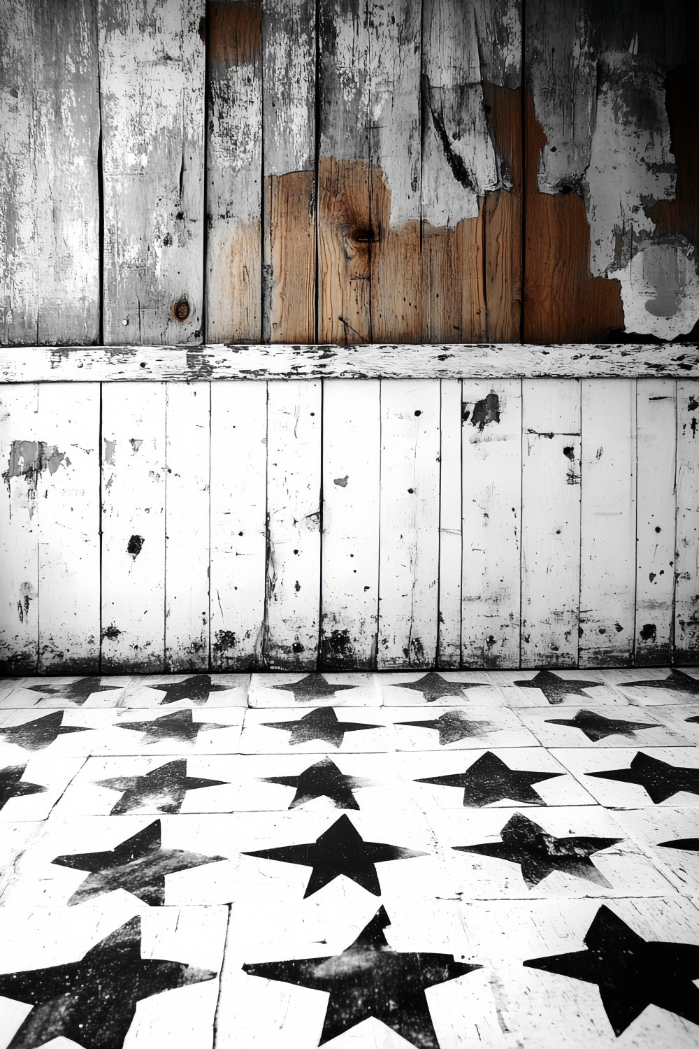 Backdrop For Portraits Star Floor Weathered Wood Backdrop CSH4-174
