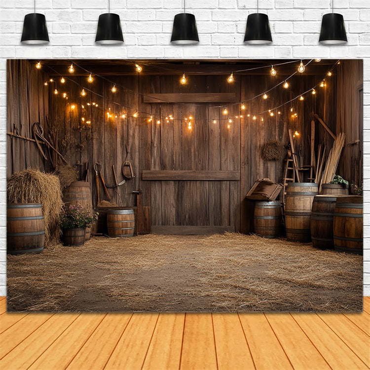 Barn Wood Backdrop Wood Wall Hanging Tools Backdrop CSH4-213