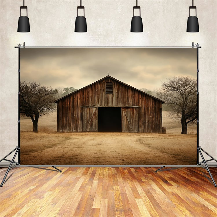 Barnyard Backdrop Old Farm Cloudy Skies Backdrop CSH4-219