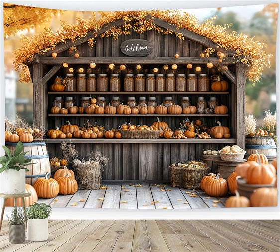 Barn Backdrops Autumn Harvest Stand Backdrop CSH4-230