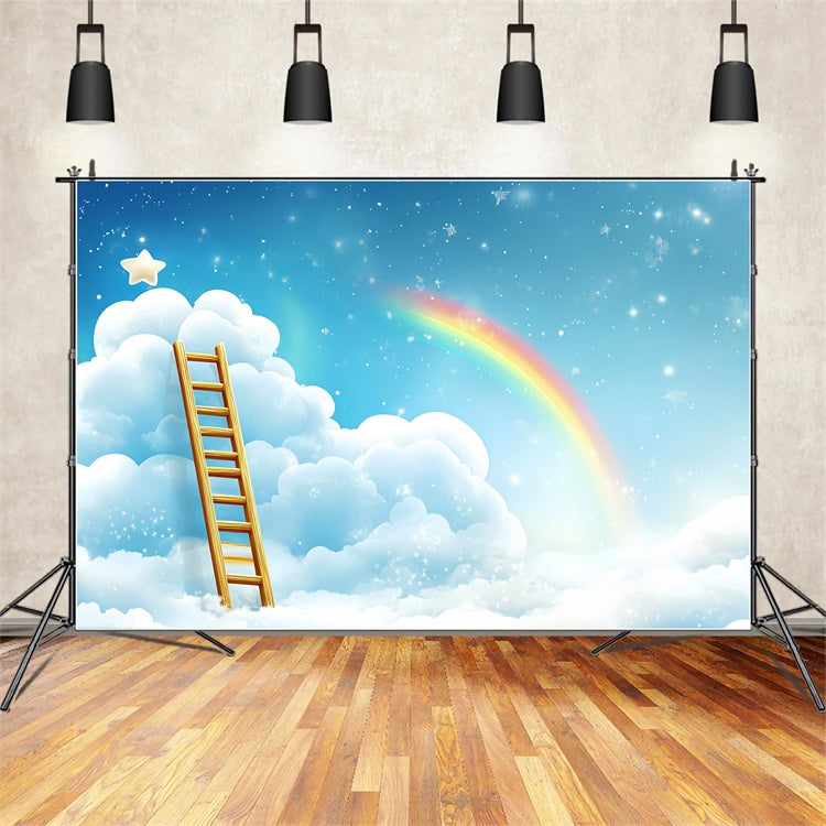 Rainbow Cloud Backdrop Dream Sky Ladder Rainbow Backdrop CSH4-263