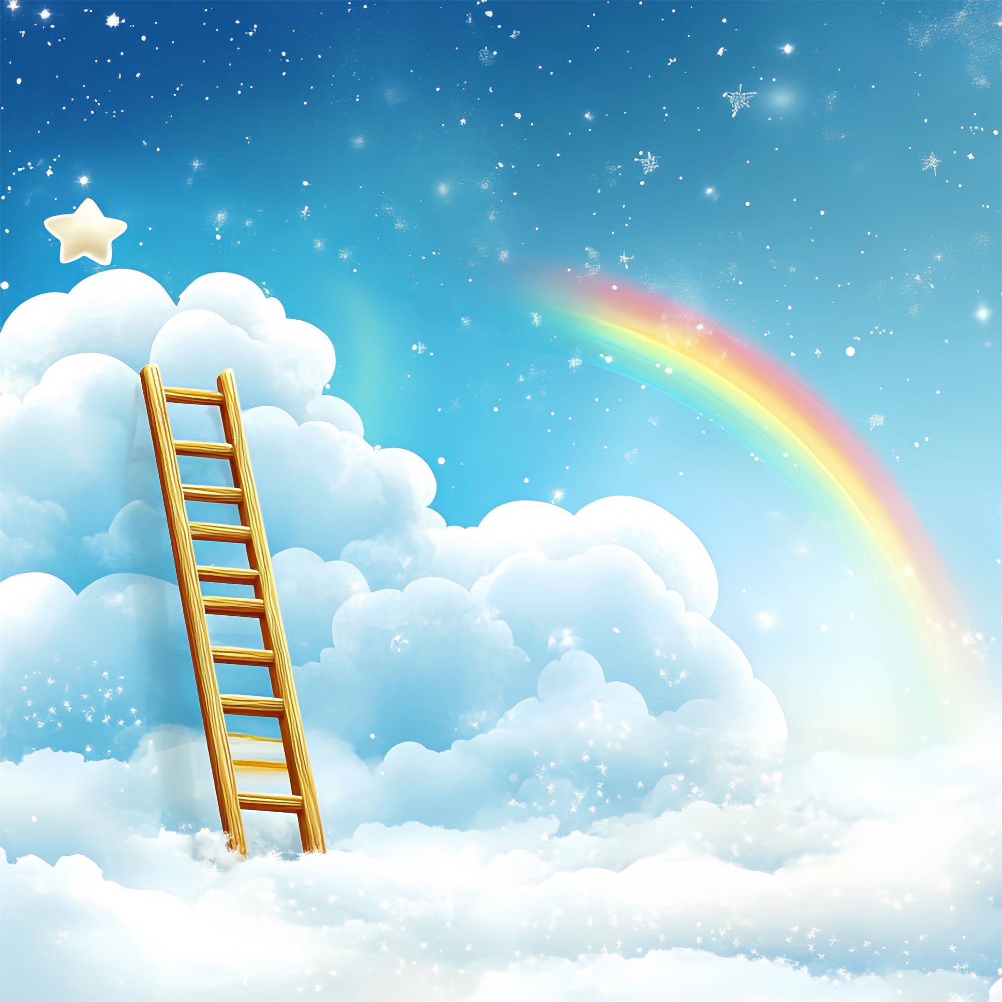 Rainbow Cloud Backdrop Dream Sky Ladder Rainbow Backdrop CSH4-263