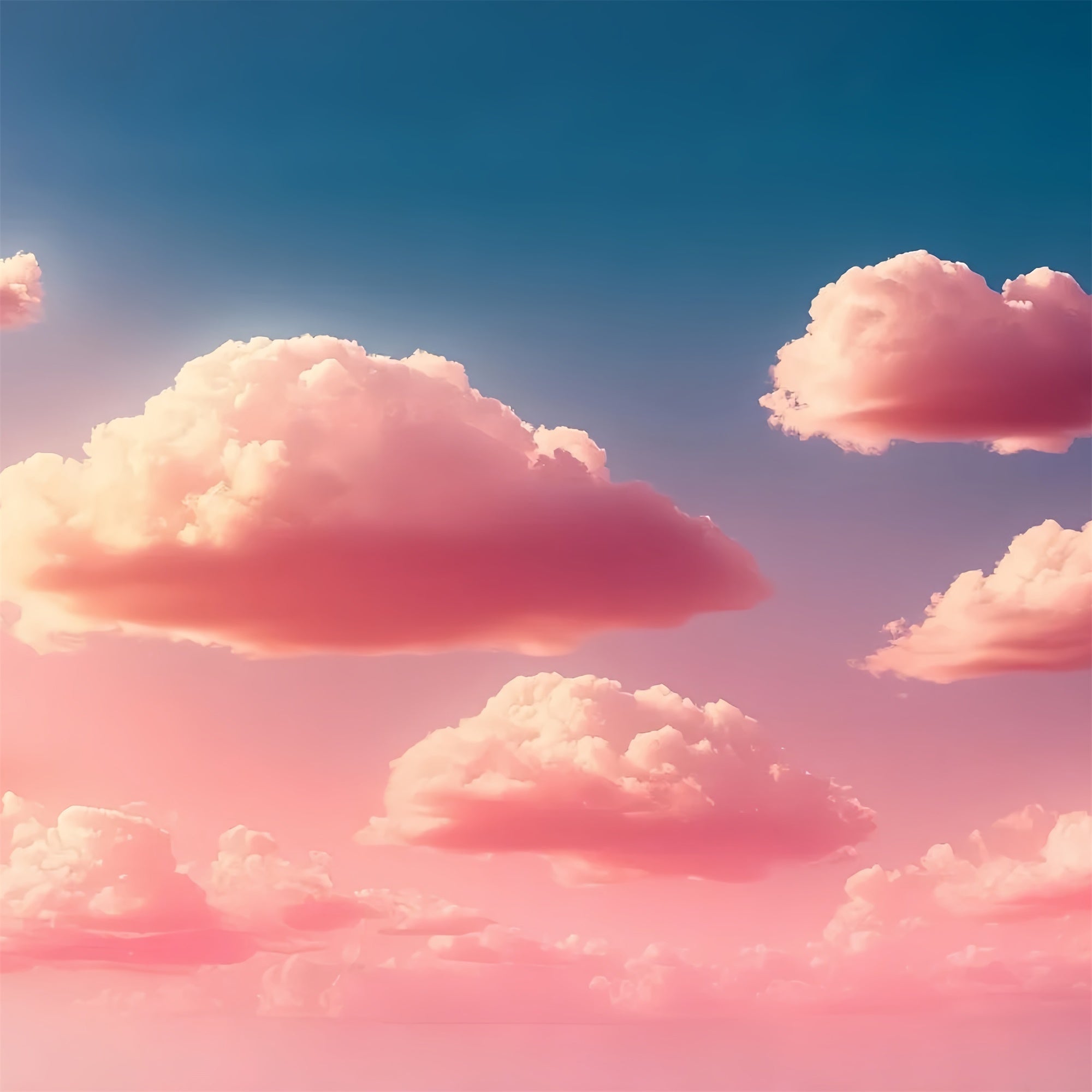 Cloud Photo Backdrop Fluffy Clouds Rosy Sky Backdrop CSH4-266
