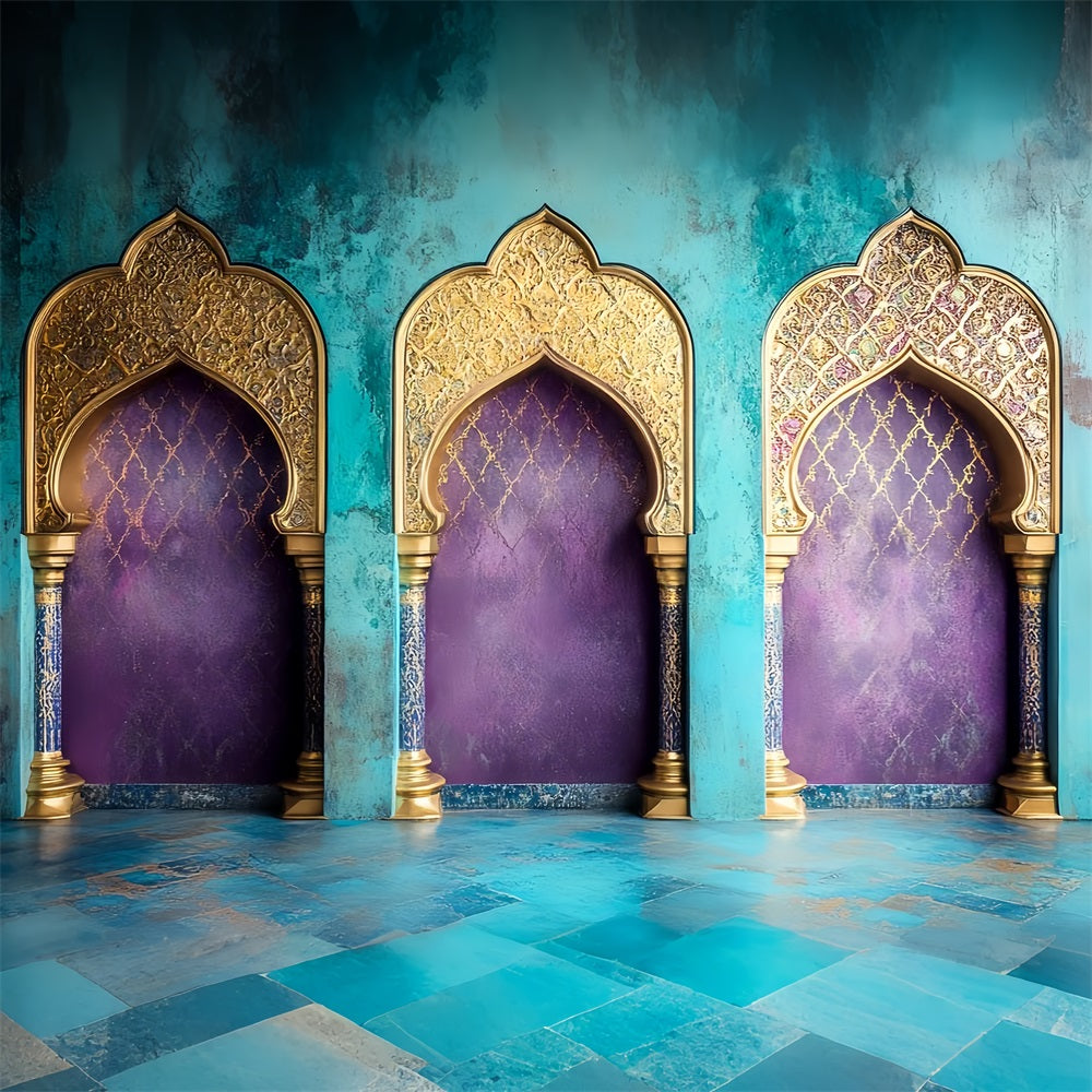 Vintage Photo Backdrops Persian Style Ornate Arches Backdrop CSH4-312