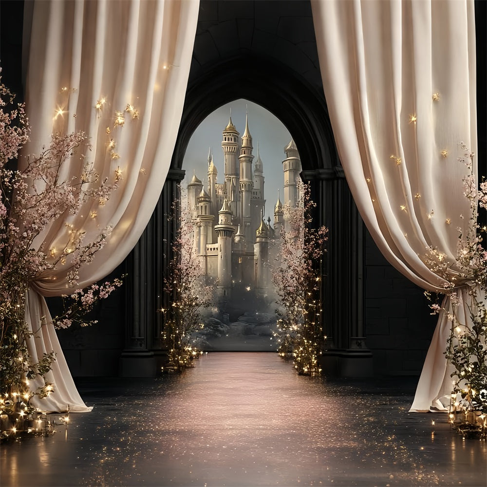 Castle Backdrops Curtain Reveal Enchanted Bloom Backdrop CSH4-350
