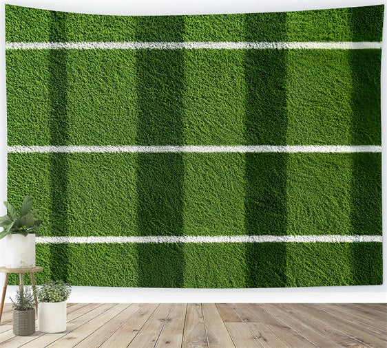 Football Stadium Backdrop Striped Turf Football Field Backdrop CSH4-370