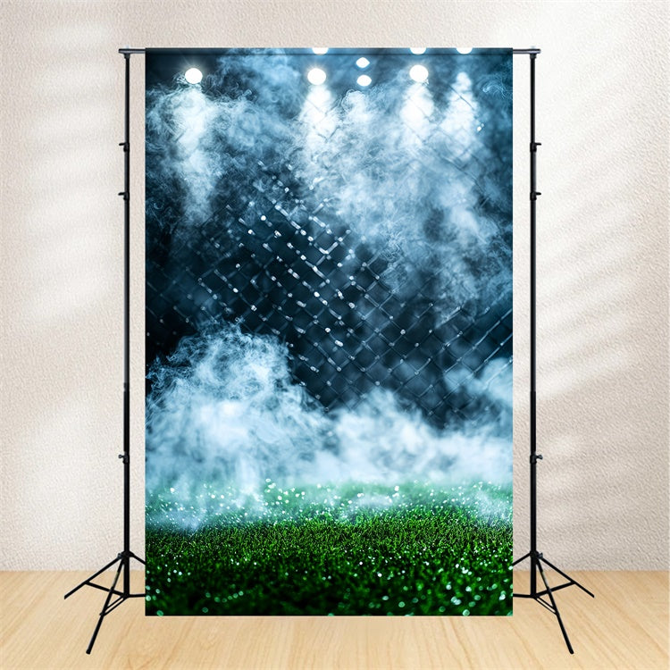 Sports Backdrop Ideas Smoky Sports Field Fence Backdrop CSH4-377